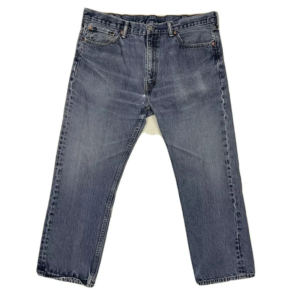 LEVI'S 505 Jeans Men 38x28 Denim Blue Regular Fit Straight Leg Zip Fly Tag 40x29